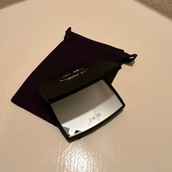 Dior Square Compact Mirror Black Matte Makeup Travel Luxury Cosmetic New - Picture 4 of 6